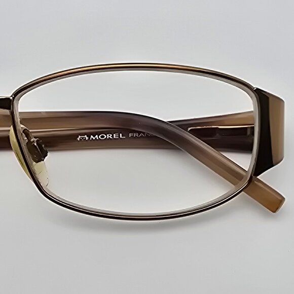 Morel Lightec 6381L MB 612 Gold Horn Eyeglasses Frame w/ Case France 51-16-135 main image 14